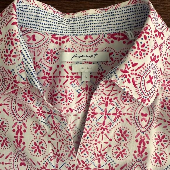Foxcroft wrinkle free button down shirt, size L - Picture 2 of 6